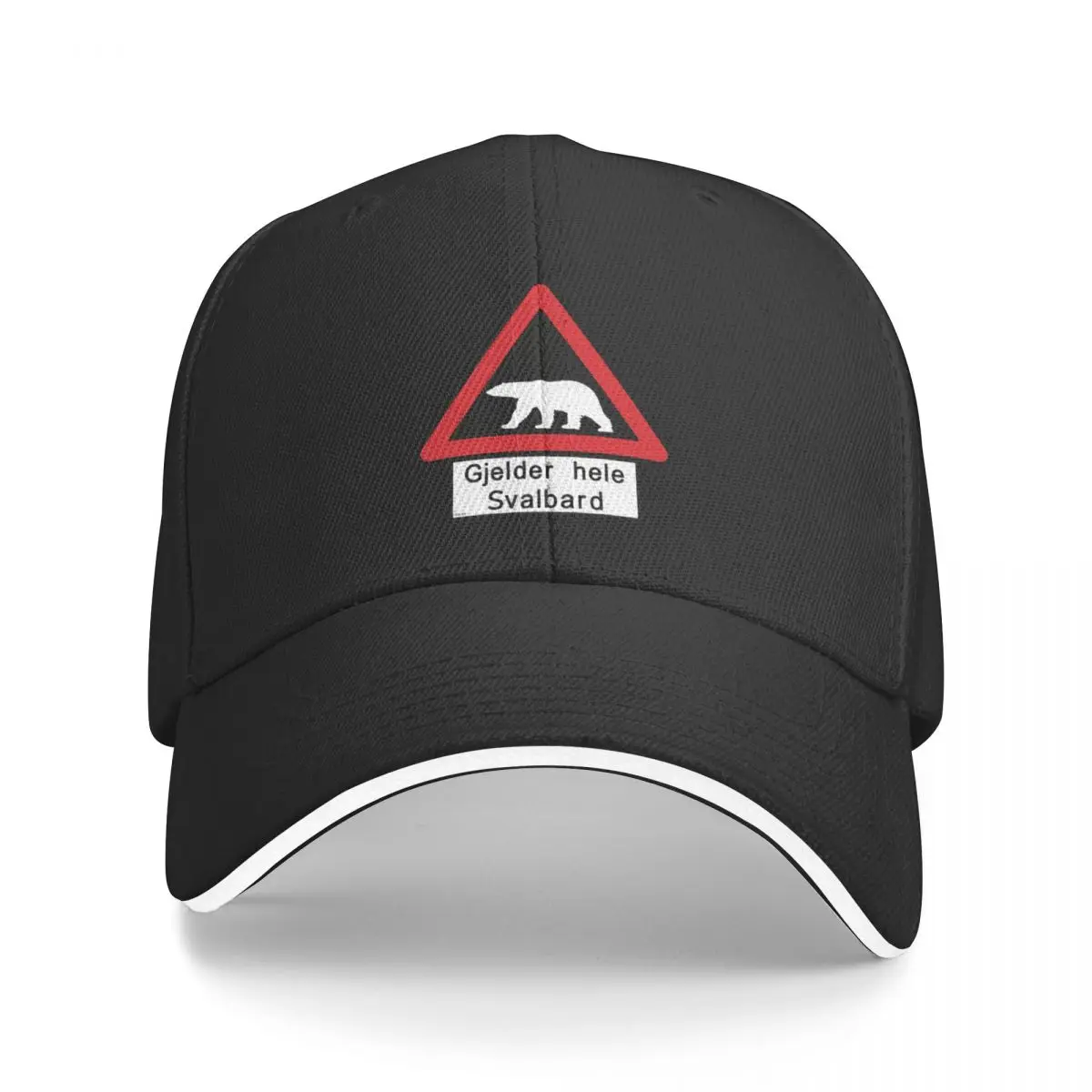 

Svalbard Beware of Polar Bears Sign - Gjelder hele Svalbard Baseball Cap Hat Beach tea Hat Mens Hats Women's