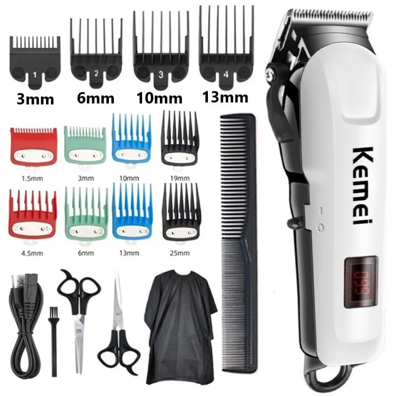 

Kemei Electric Hair Clipper Hair Cut Maching Wireless Trimmer men Professional Clipper Machine Rechargeable Hair Cut Barber 809A