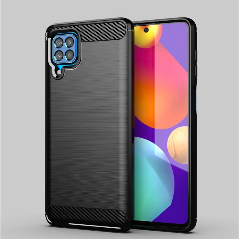 

Silicone Cover For Samsung Galaxy M62 Case For Samsung M62 Cover Shockproof Carbon Fiber Protective Phone Bumper For Samsung M62