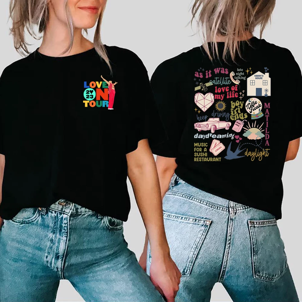 Love on Tour 2023 T-shirt Vintage Harry's House Track List Shirt Harry's Home Retro As It Was Tees HS Tpwk Y2k Tshirt Fans Merch