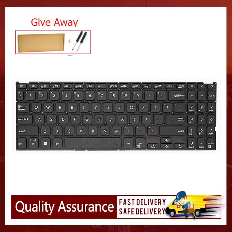 Новая сменная клавиатура для ноутбука ASUS X515J X515JA X515DA X515UA X515FA X515M, черная, американская раскладка