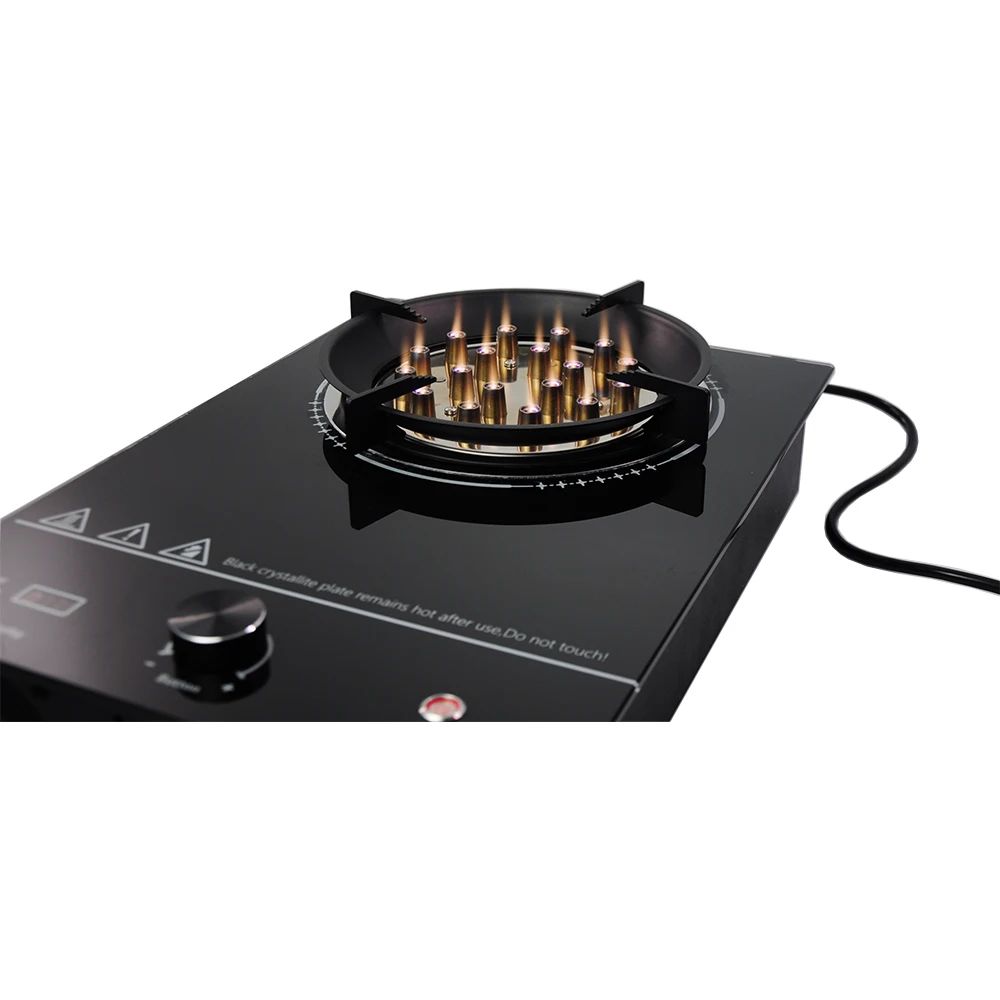 3000W Electric Plasma Flame Stove Glass Cooktop with Multiple Safety Protections for Camping RV Home Use - No Gas Required