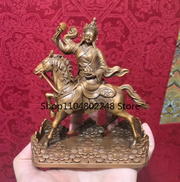 15CM Tibet Drikung Kagyu Achi Chokyi Drolma Goddess Mother Copper Statue
