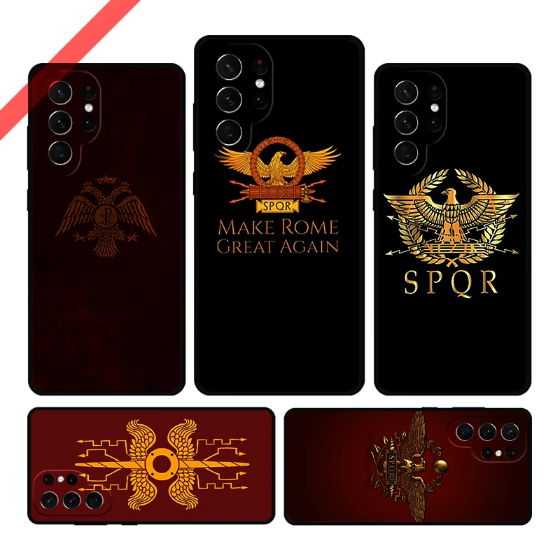 Roman Empire Legionary Shield Emblem Phone Case For Samsung S20 FE S21 S10 S23 Plus S24 S22 Ultra Note20 Note10 S9 S8 Cover