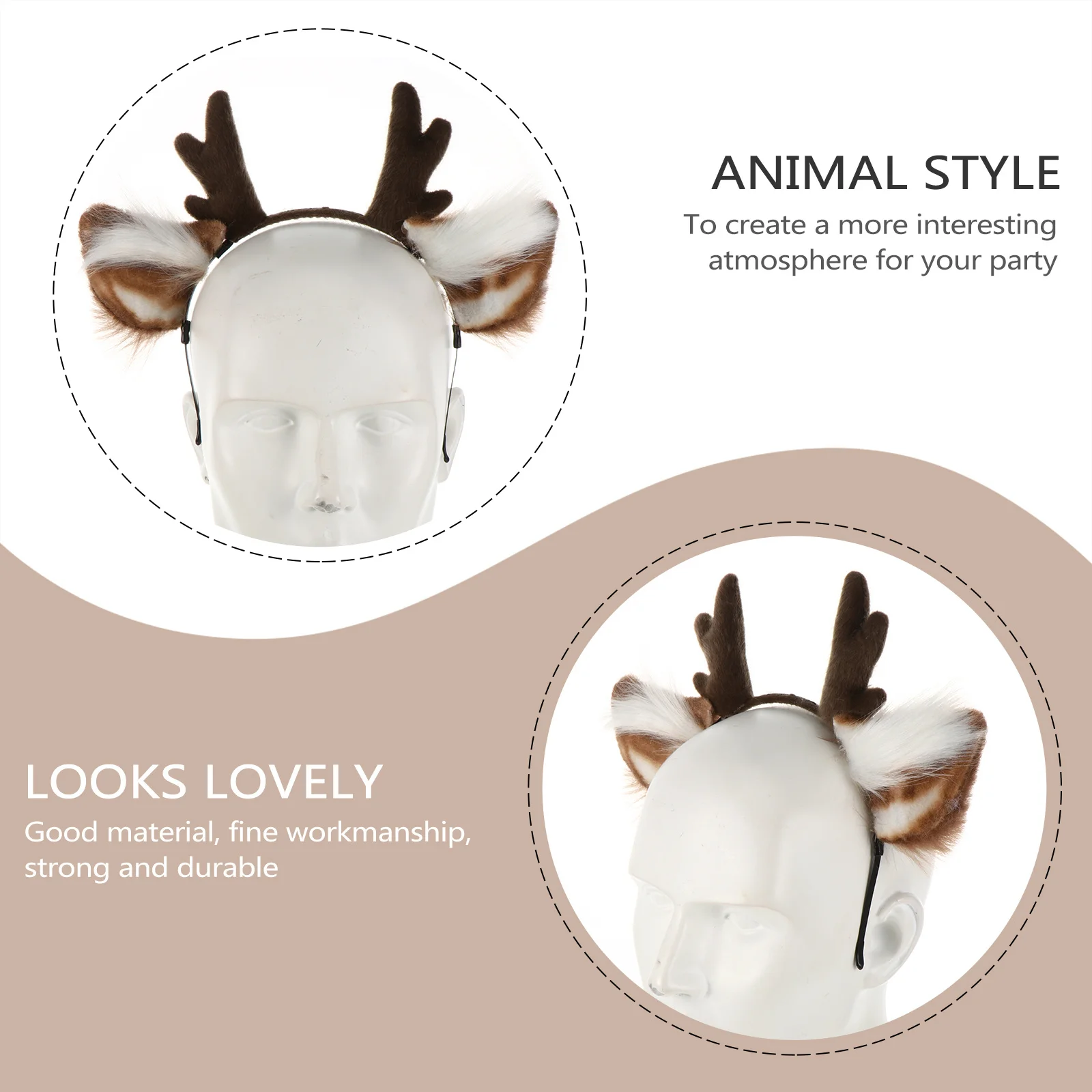 

1pc Antler Hairband For Women Girls Party Hair Decor Cosplay Headdress Festival Accessories Deer Horn Headwear Party Supplies