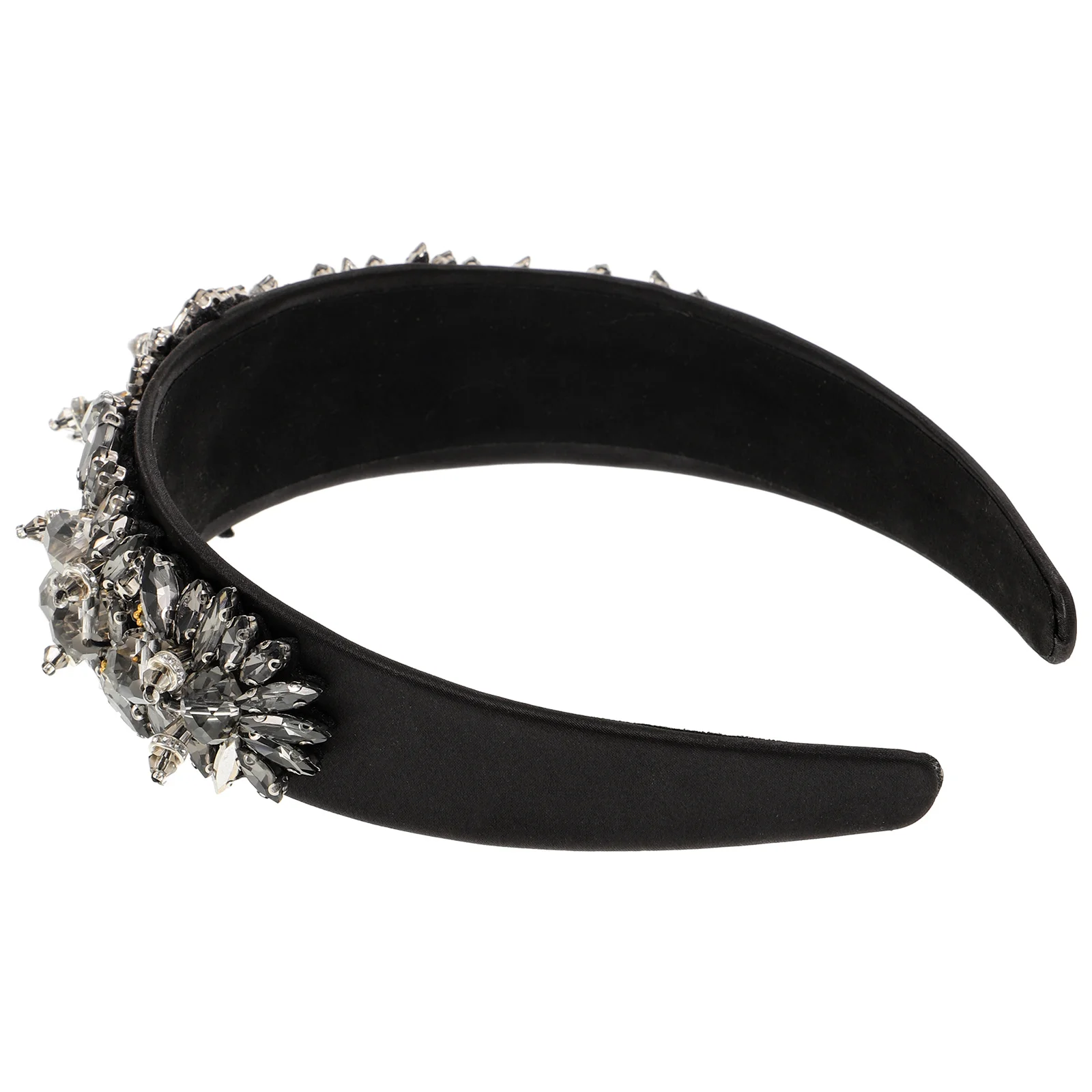 

Elegant Baroque Style Hoops Woman Headbands Beautiful Ornaments Full Drill Flowers Short Straight Curly Wavy Hair Lightweight