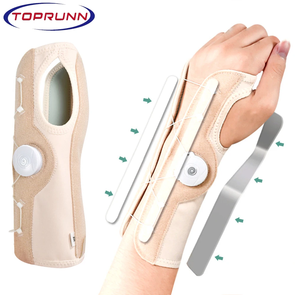 1Pcs Wrist Support Brace for Carpal Tunnel, Night Sleep Hand Support Brace with Splints & Adjustable Knob,for Tendonitis,Sprains