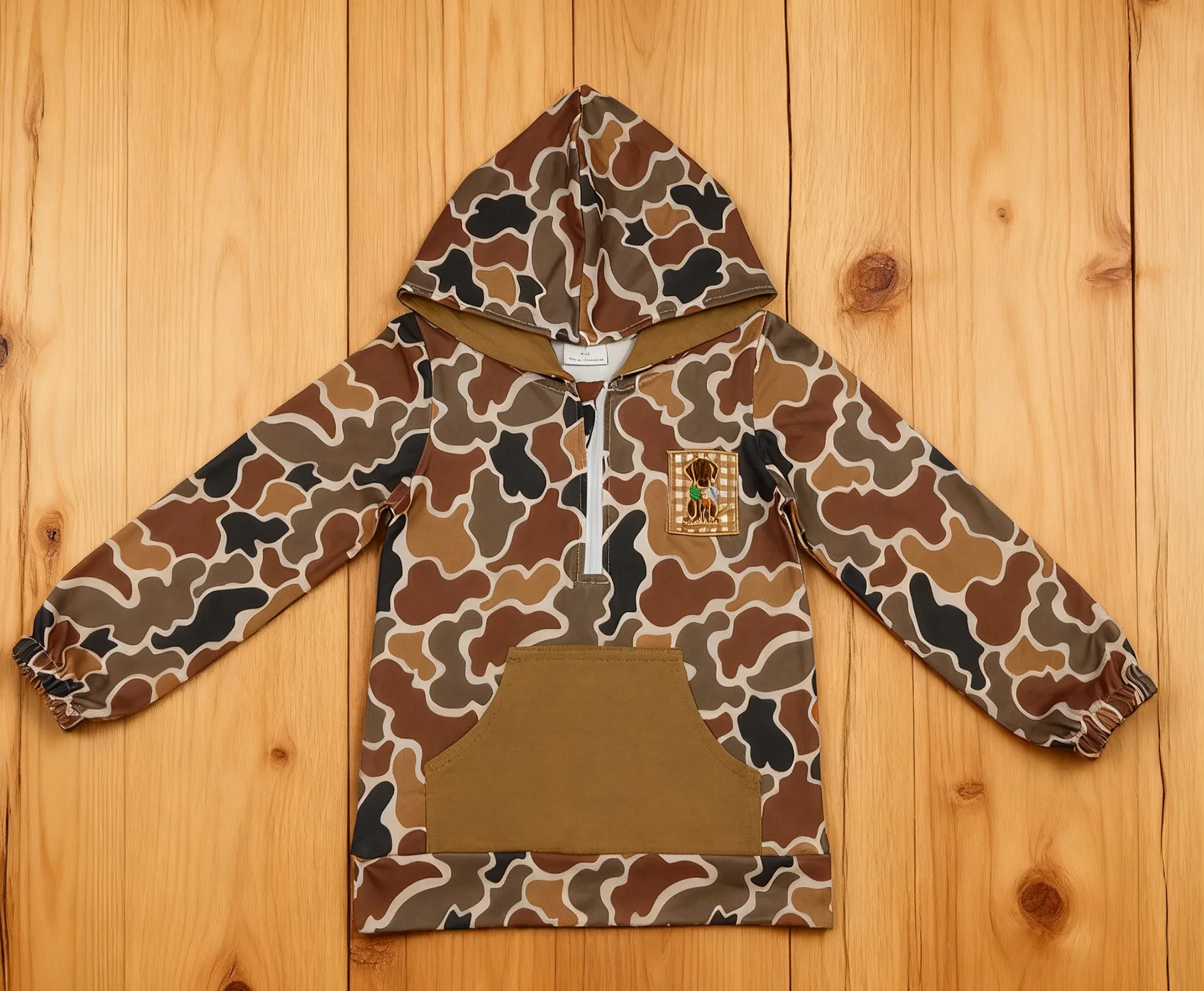 

Z1001-24 BT1300 Presale Kids Fall Clothing Long Sleeve Camouflage Print Shirt Baby Boys Hooded Top