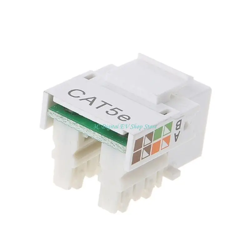 E74D CAT5E Straight Through Module RJ45 Connector Information Socket Computer Coupler Cable Adapter Ethernet