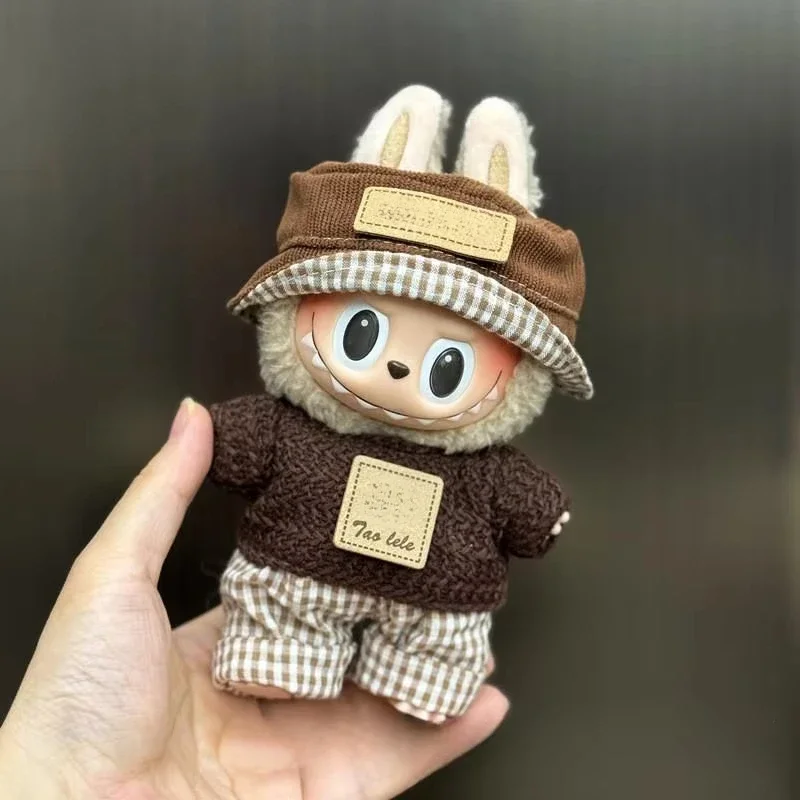 Mini vêtements de poupée en peluche, accessoires de tenue pour corée Kpop Exo 15-17cm, salopette Labubu Idol, ensemble de vêtements cadeau