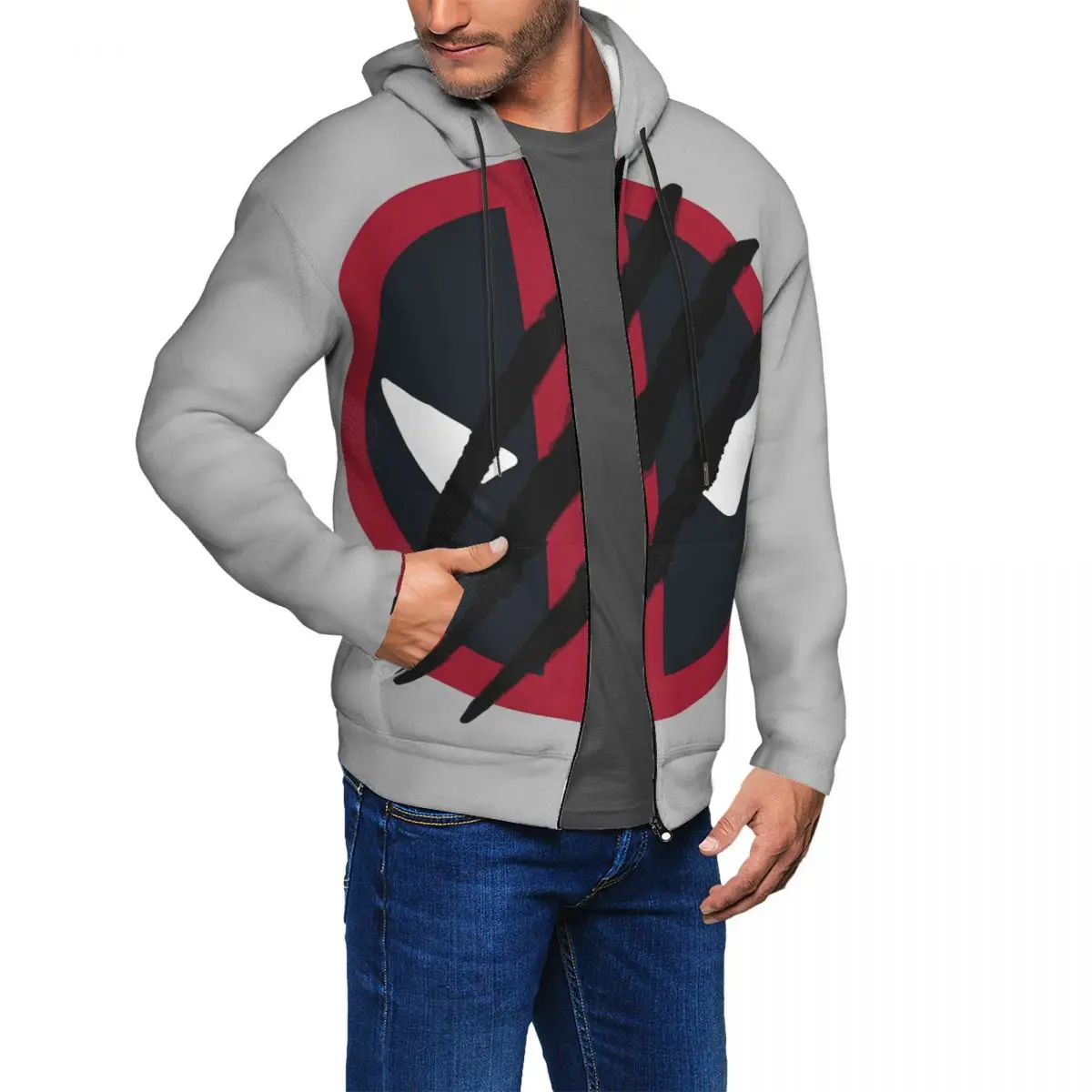 Sweat à capuche Disney Marvel pour homme, autocollant Deadpool et Wolverine Icon, film Deadpool et Wolverine Sweats à capuche vintage, vêtements, nouvelle collection