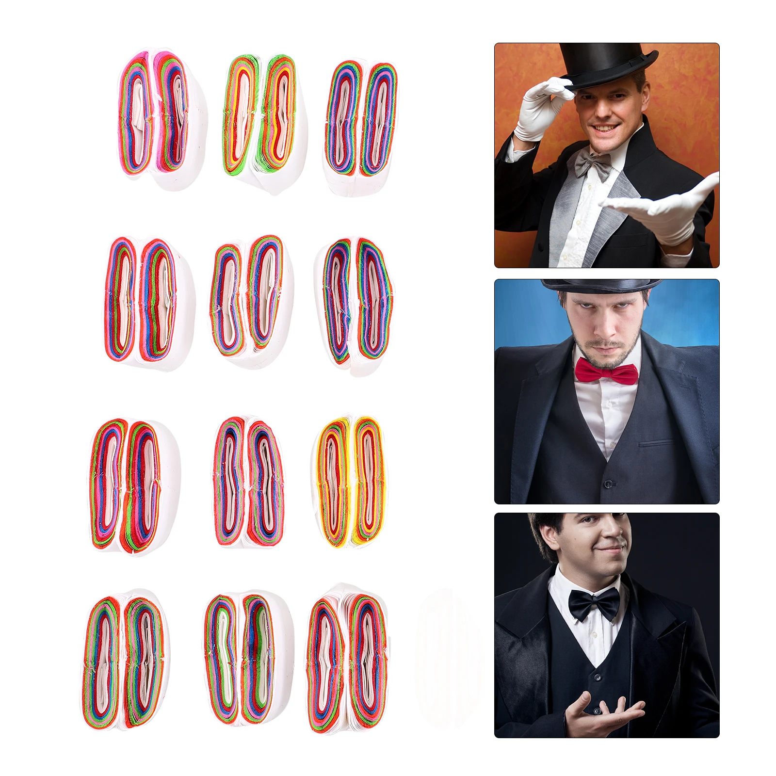 24 قطعة من لفائف الفم الورقية خدعة الدعائم أداء للتحايل لحفلة عيد الميلاد ومهرجان السنة الجديدة #2