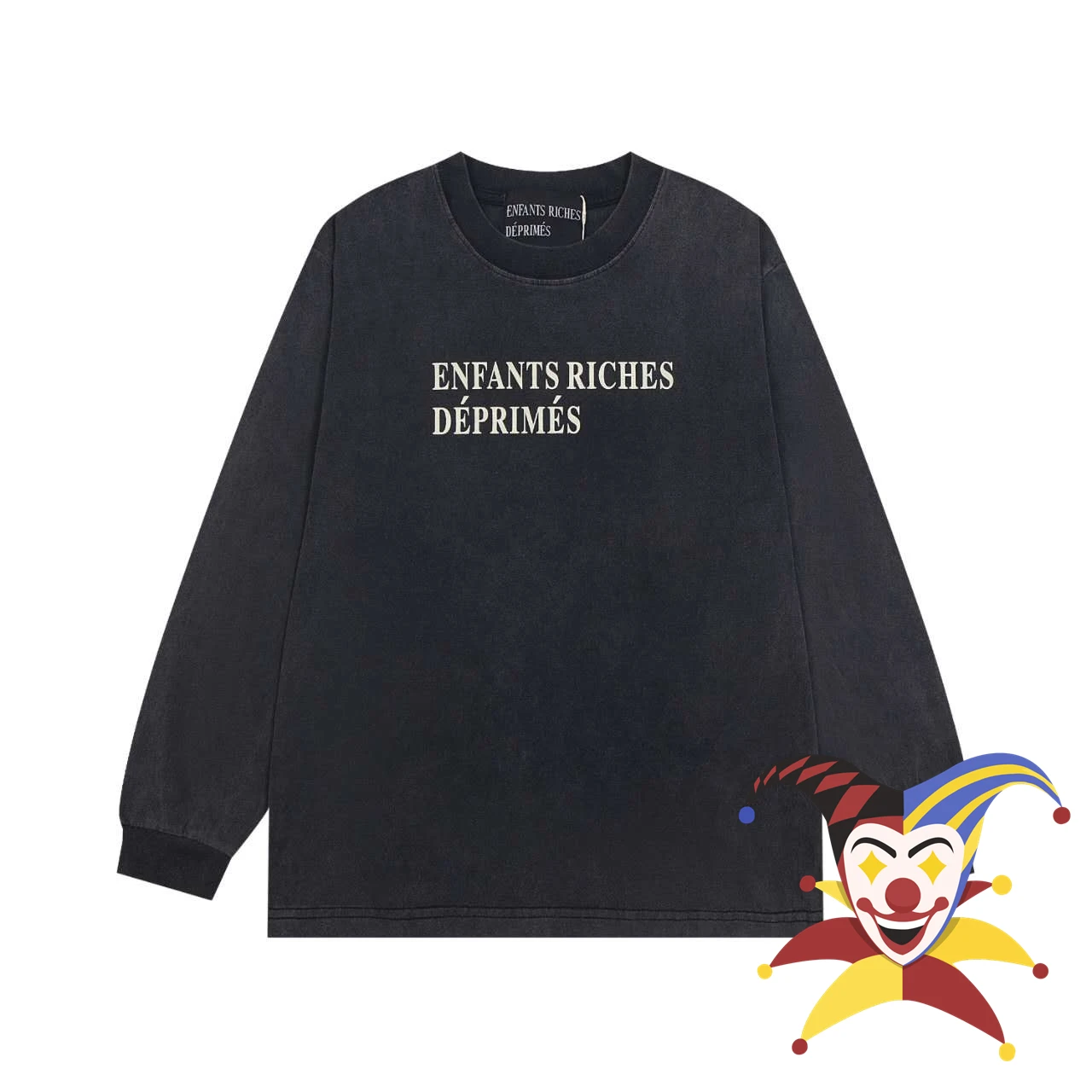 

Enfants Riches Deprimes Long Sleeve T Shirt Men Women Vintage Washed Black ERD T-Shirt