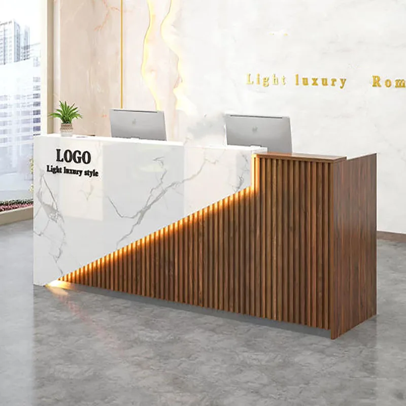 Modern Office Reception Desk Vintage Beauty Nordic Reception Desk Display Salon Trendy Decoration Bancone Commercial Furniture