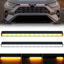 Pair 6'' Universal Daytime Running Light Turn Signal Lamp 29 LED 12V With Back Sticke DRL Front Bumper Driving Fog Lamp Car DIY