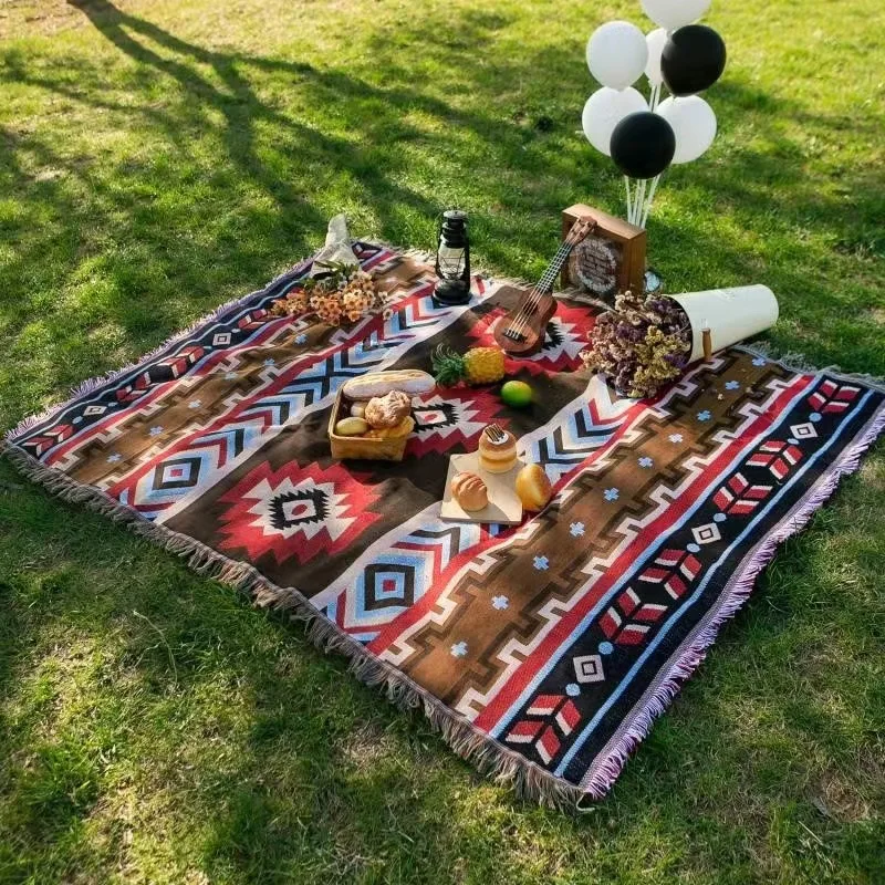 1pc portable picnic mat, camping beach cloth, park blanket, yard picnic mat, beach mat, decorative terrace, hallway, balcony