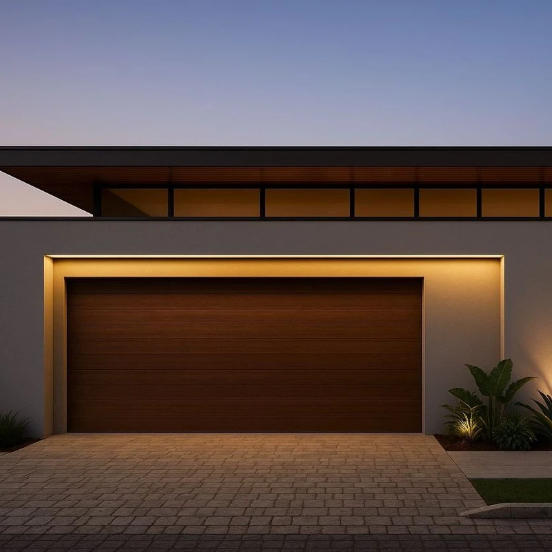Factory Wholesale Doors for Home Sectional Temper Glass Full View Garage Door Aluminum Alloy Garage Door Custom Color and Size