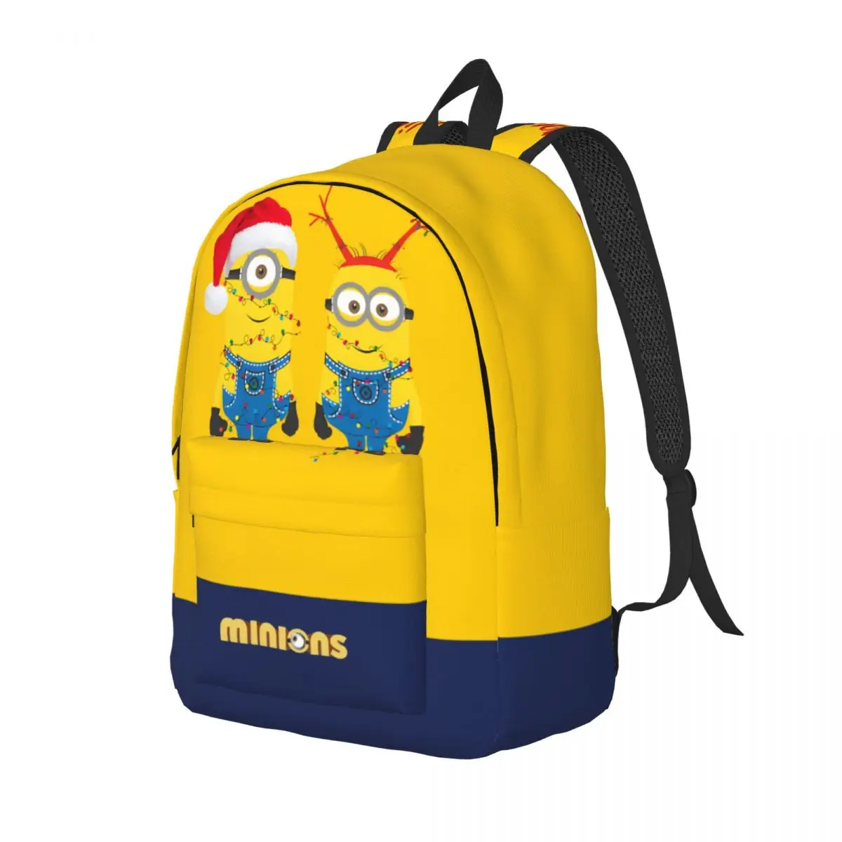 Minnions Happy Holidays Backpack Despicable Me Minions Ladies Kawaii Hiking Birthday Large Capacity Knapsack