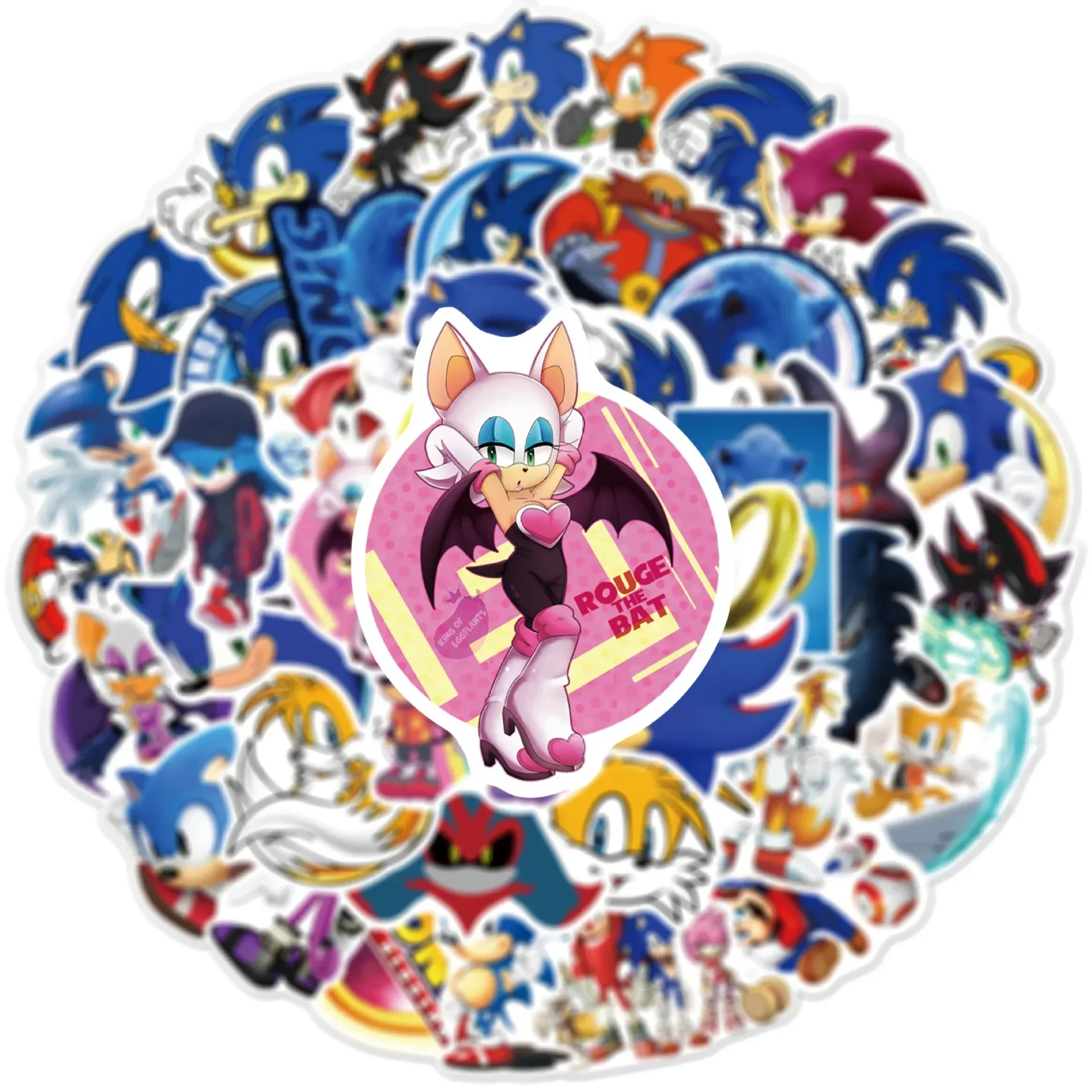 50/100 قطعة أنيمي سونيك لعبة ملصقات DIY بها بنفسك دراجة نارية السفر الأمتعة الغيتار سكيت كول الكرتون ملصق لاصق لامع ورائع الاطفال لعبة هدية