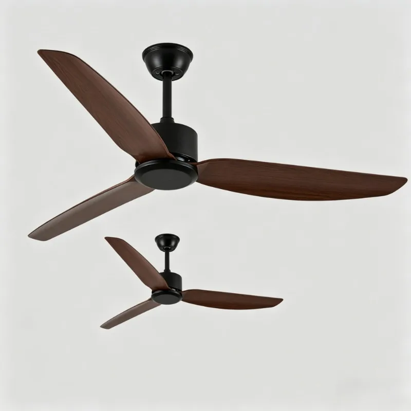 

Retro Black Ceiling Fan Large Airflow Quiet Remote Control Fan for Home Living Room Restaurant Commercial Use