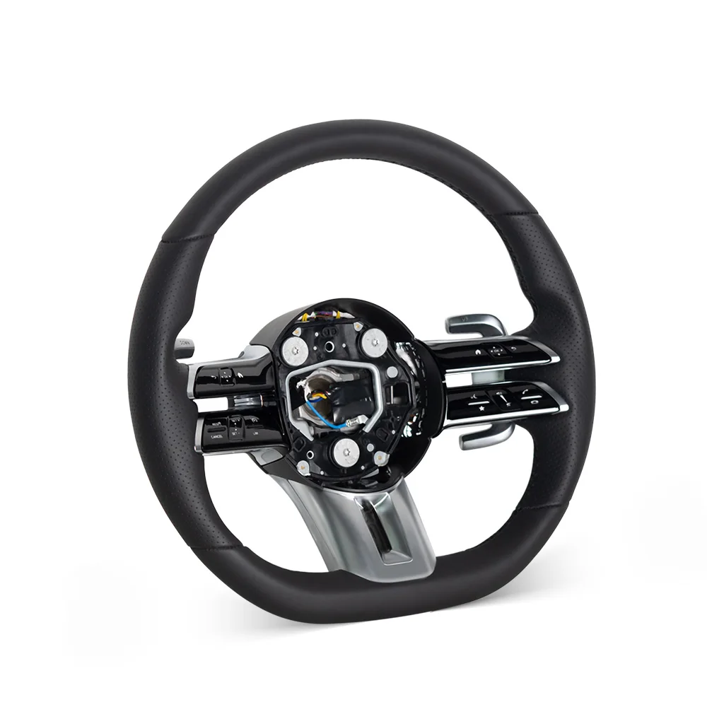 

Steering Wheel Fit for Benz W204 W205 W211 W212 W222 AMG GT GLE CLA Sports Leather Steering Wheel