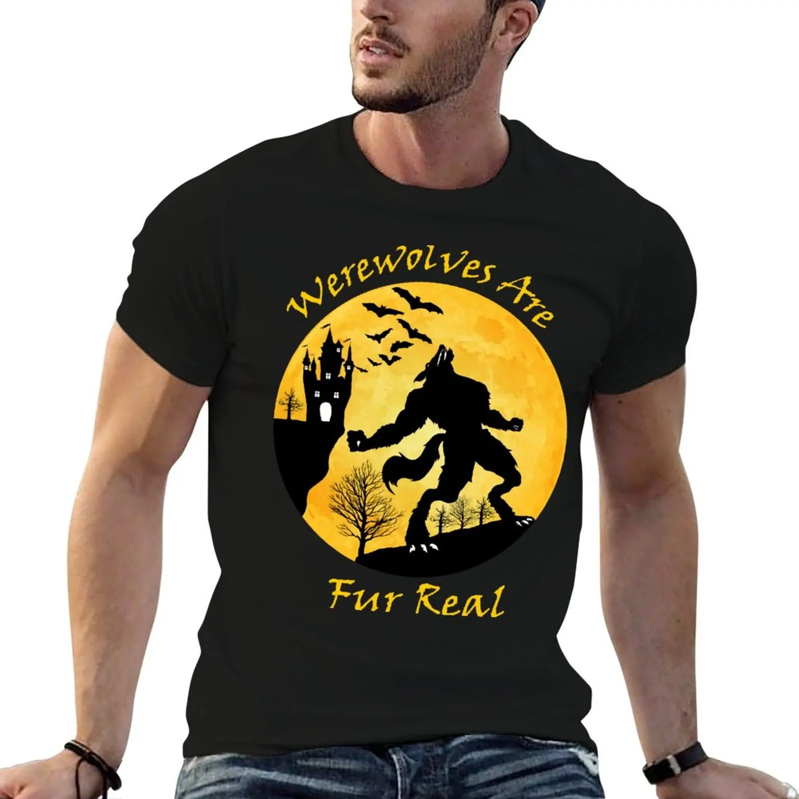 

Werewolves Are Fur Real T-Shirt anime tshirt man t shirt designer T-Shirt
