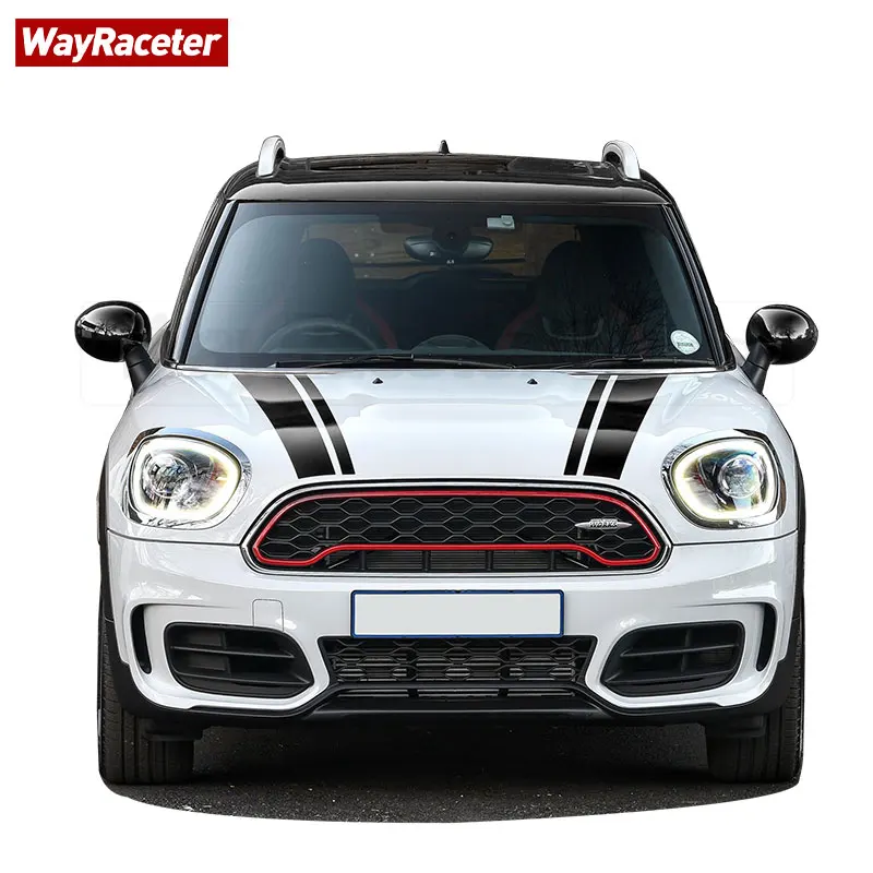 Bonnet Stripes Sticker Engine Cover Hood Trunk Door Side Body Kit Decal For MINI Countryman F60 ALL4 Cooper JCW 2017-On 2022