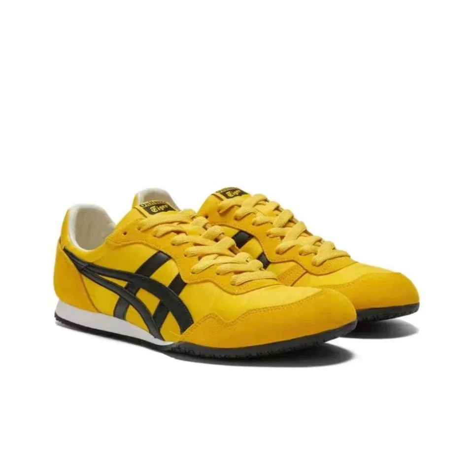 Onitsuka Tiger Serrano-Chaussures de course légères en cuir pour hommes et femmes, baskets basses à lacets, résistantes à l'usure