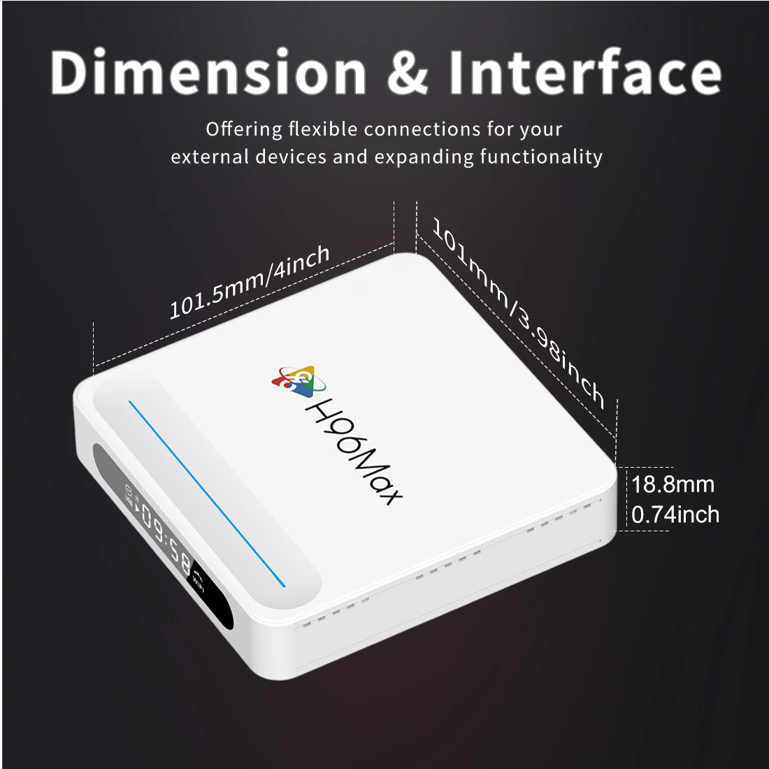 Smart TV Box H96MAX H618 8K Android 14.0 Allwinner H618PLUS Quad Core A53 4GB 32GB HD 100M Dual Wifi Media Player TV Box