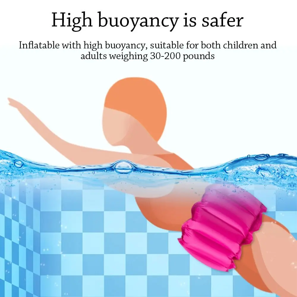 Summer Thickened Inflatable Swim Belt Protable Float Swimming Training Waist Belt Adjustable Breathable Pool Floating Belt
