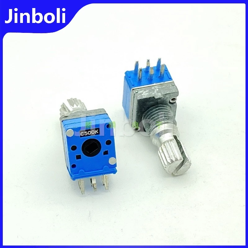 2PCS Type 09 C500K Precision 6Pins Dual Power Amplifier Board Speaker Audio Volume Potentiometer Stepper C504