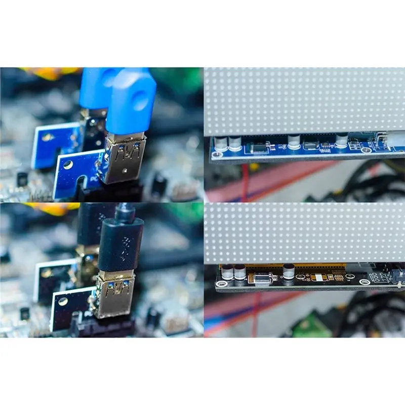 A13E-009S 1X 16X Extender 009S Dual 6Pin Adapter Card SATA 15Pin For BTC USB 3.0 Graphics Card