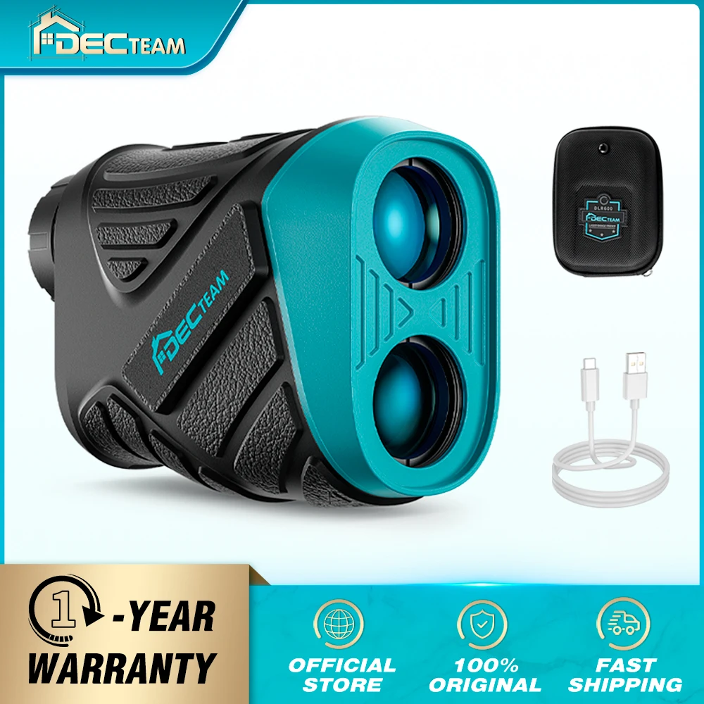 Decteam-telêmetro Laser Recarregável Golfe Caça Pesquisa Inclinação Ajustada Flag-lock Laser de Vibração Distância Medidor 600m Dlr600