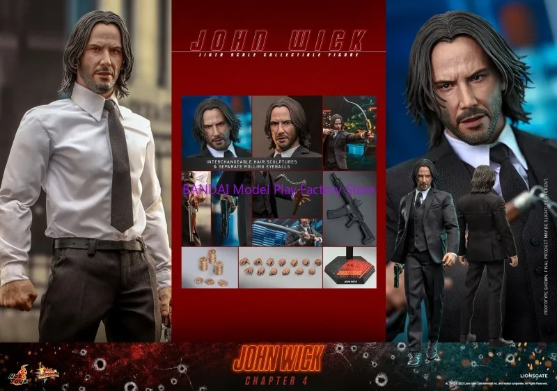 

In Stock Hot Toys MMS729 1/6 Scale "Fast Pursuit 4" America Suit Thug John Wick Speed Killer Full Set 12in Action Figure Model