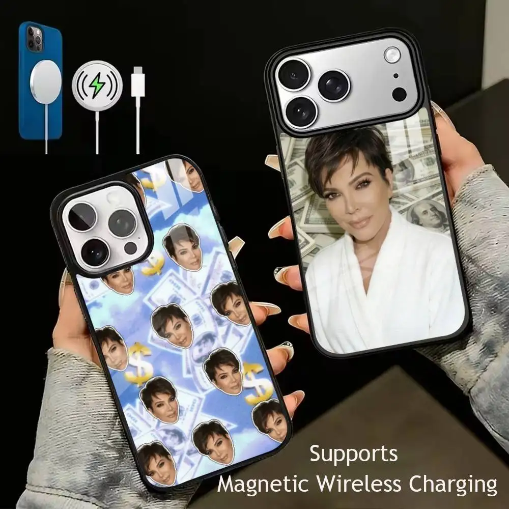 

K-Kim Kardashian M-Memes Phone Case For iPhone17,16,15,14,13,12,11 Plus,Pro Supports Magnetic Wireless Charging