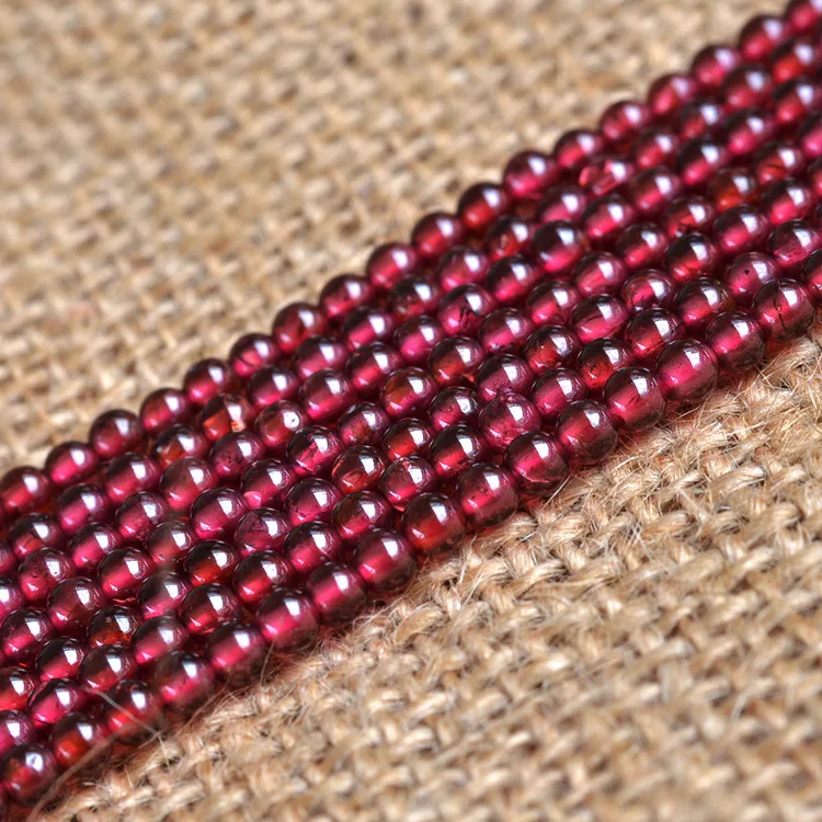 AAAA Natural Garnet Loose Beads Wine Red Long Chain Crystal Beads Semi-finished Manual DIY Jewelry Drop Shipping