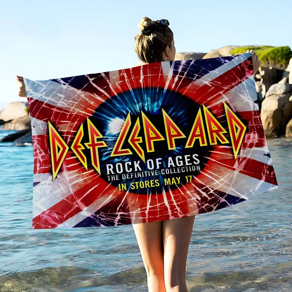 Classic Band D-def L-leppard Microfiber Blanket Quick Drying Beach Towels Oversized Printing Super Absorbent Pool Towel Blanket