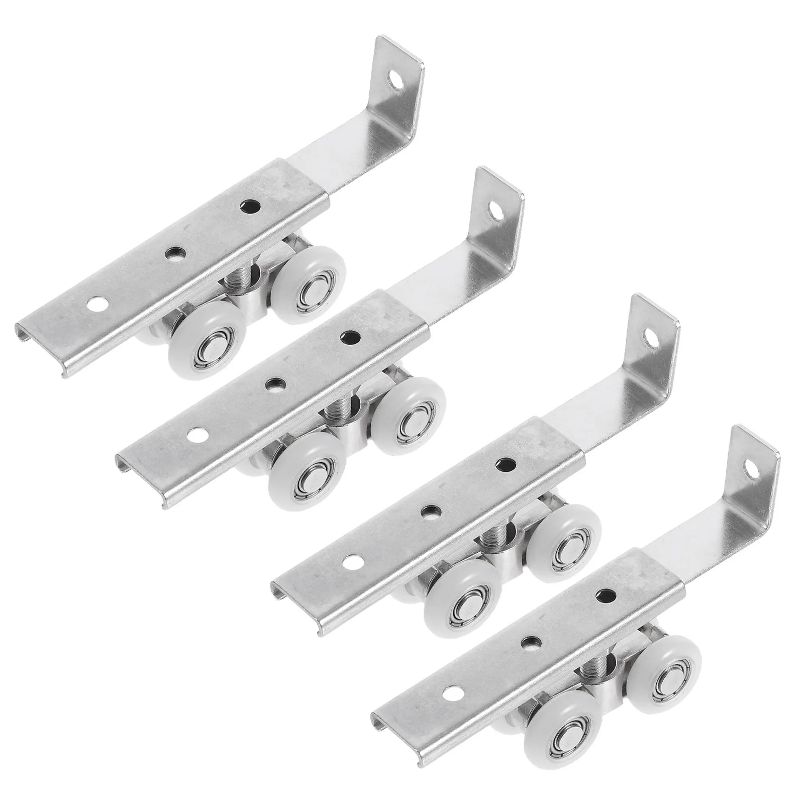 

2 комплекта бесшумных демпфирующих роликов из нержавеющей стали для раздвижных дверей, колесики для шкафов, стеклянных дверей, кухонных шкафов, подвесных направляющих