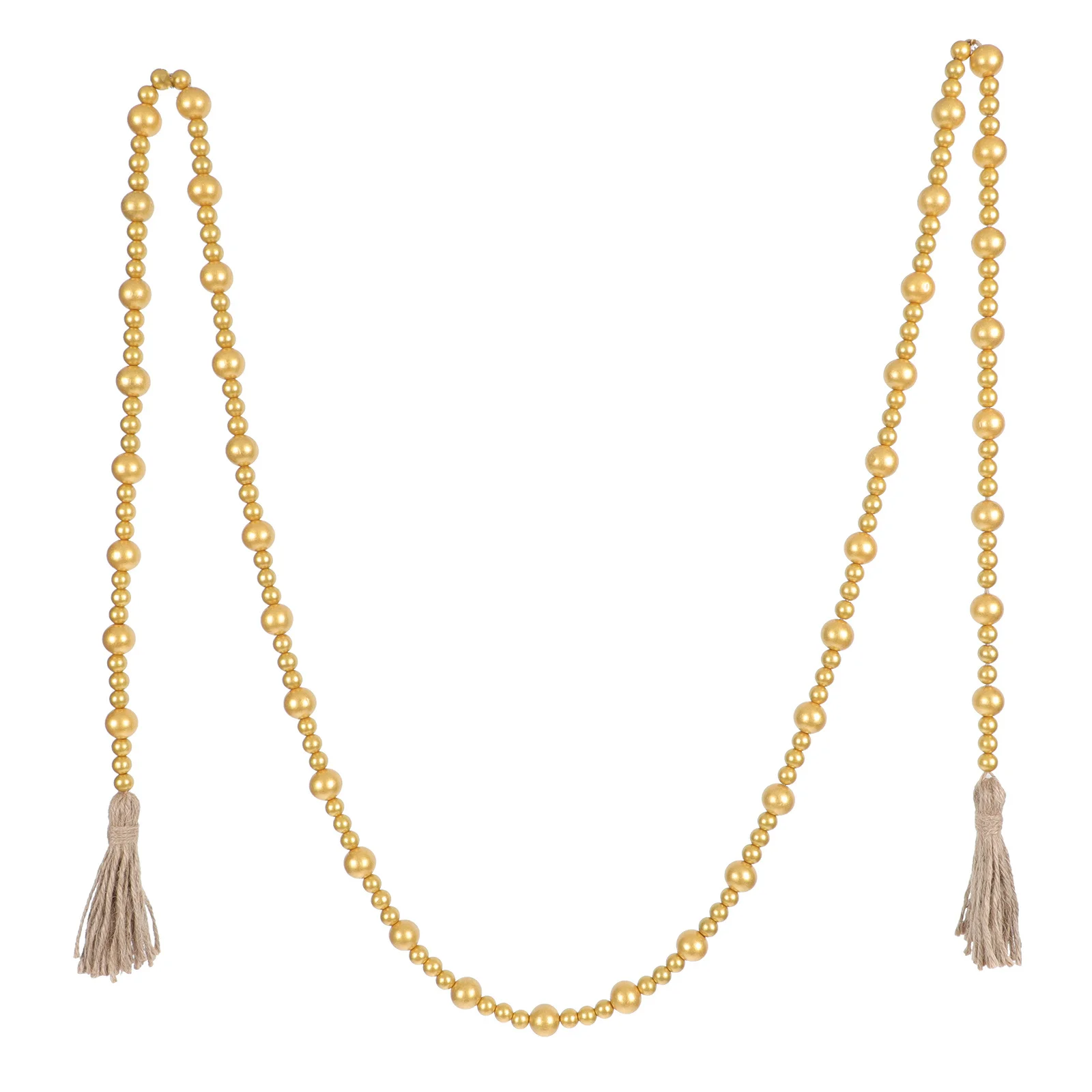 

1Pcs Tassel Beads Pendant Wooden Beads String Home Wall Hanging Xmas Tree Decoration Festive Decor Tree Hanging Decor