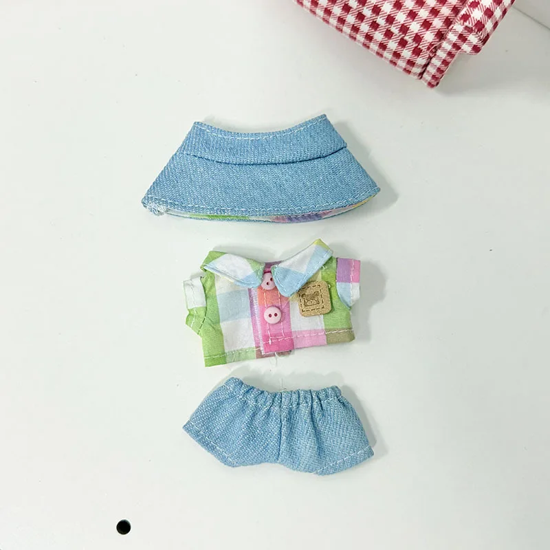 2025 heißer Verkauf Mode Labubu Mini Puppe Kleidung Nette Tangge Monogatari Set Anhänger Kleidung Hängen Zubehör mit Hut