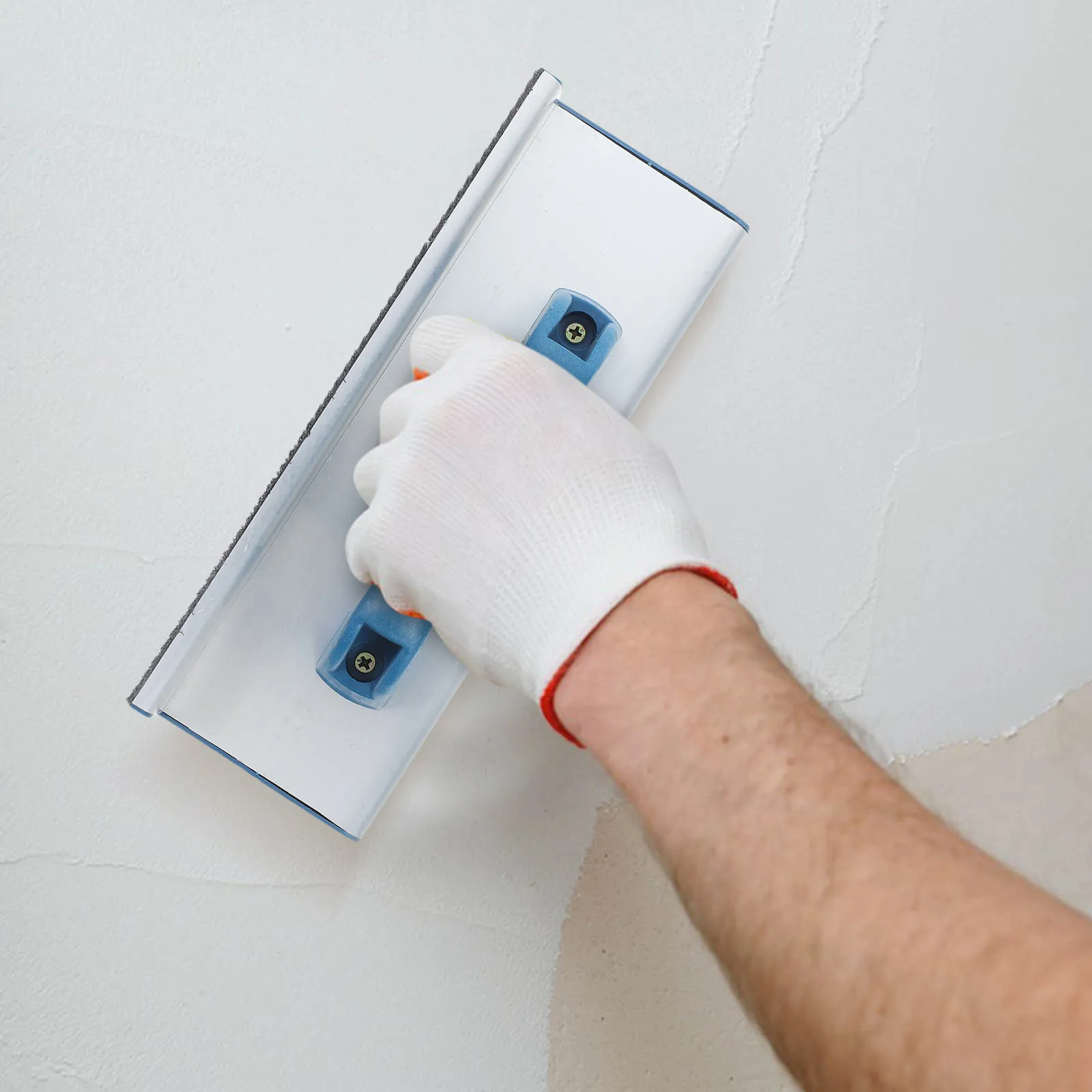 2Pcs Self-Adhesive Corner Sandpaper Holder Aluminum Plastic Sandpaper Frame Hand Grip Sanding Block for Walls Wood Metal