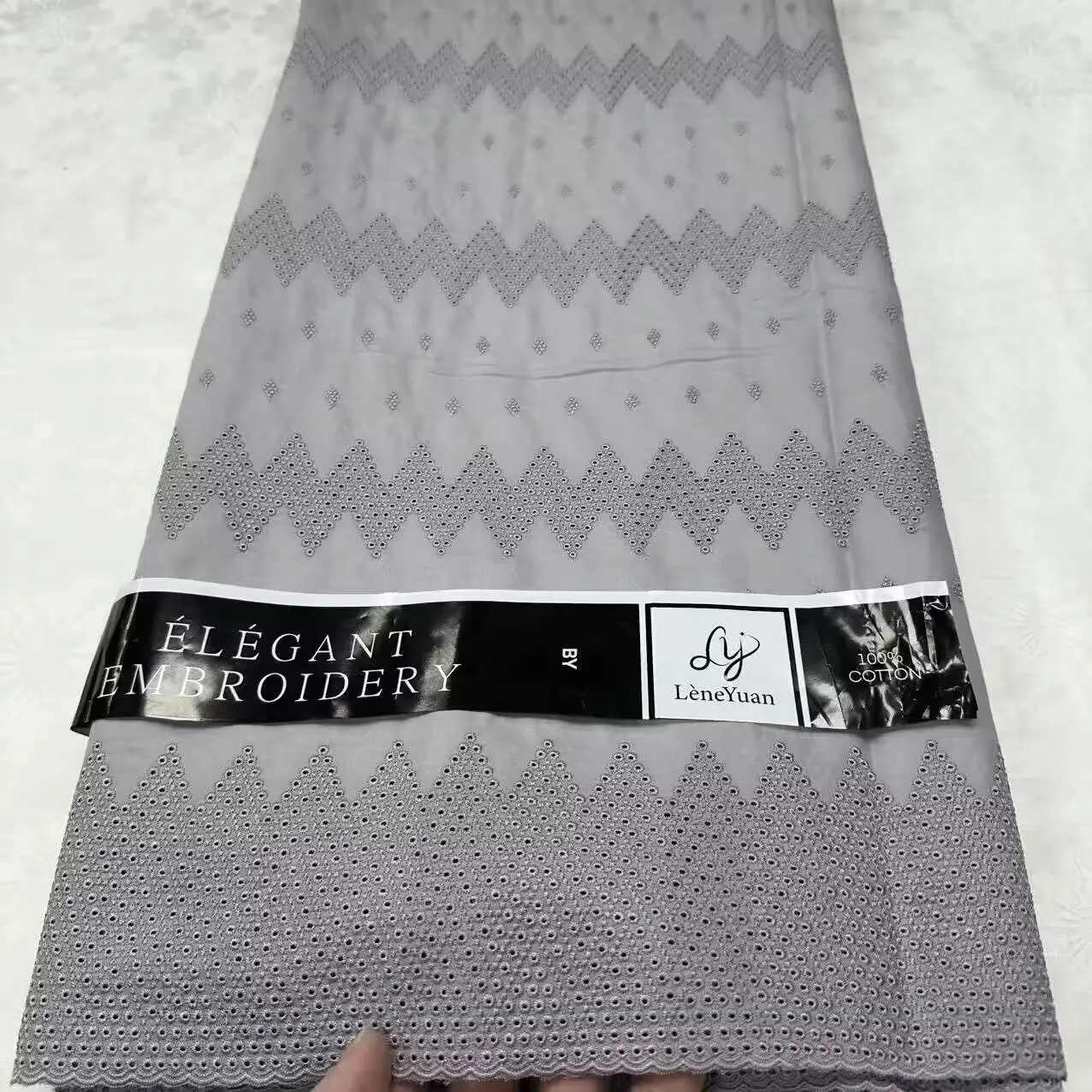 New Arrivals African 100% Cotton Atiku Lace Fabric High Quality Swiss Voile Polish Lace Fabrics for Sewing Clothes 16A60