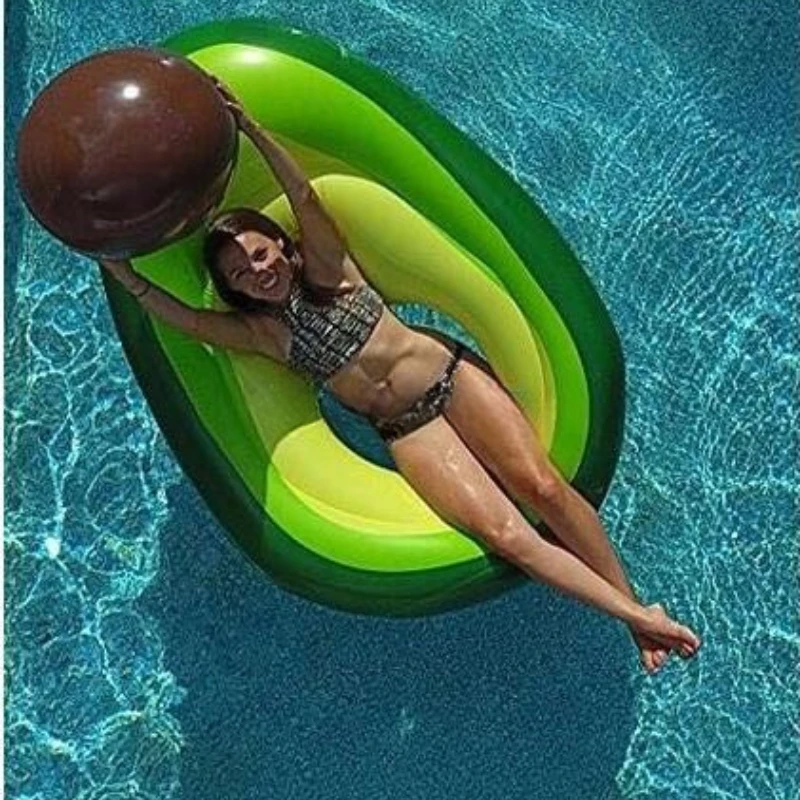 

Environmentally friendly thickened water adult inflatable avocado swimming ring inflatable avocado floating row pear swimming ri