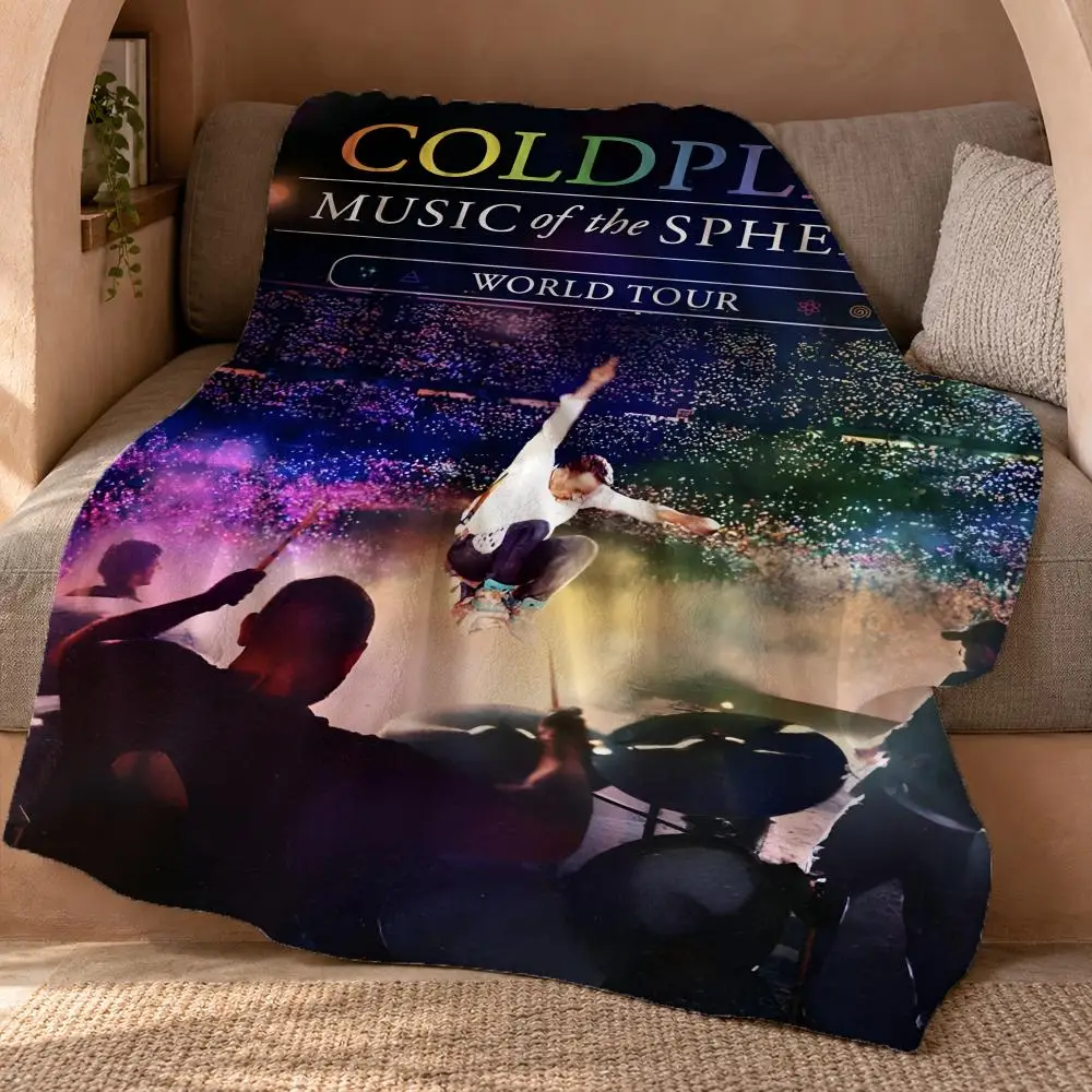 Coldplay Throw Double Sided Flannel Throw Blanket Soft Travel Camping Sofa Bed Home