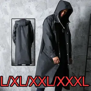 Long black raincoat on sale