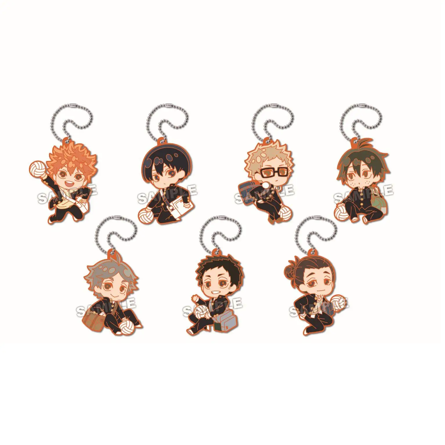 Japan T-arts Goods T.t.a. Haikyu Karasuno Soft Gum Pendants Q Version