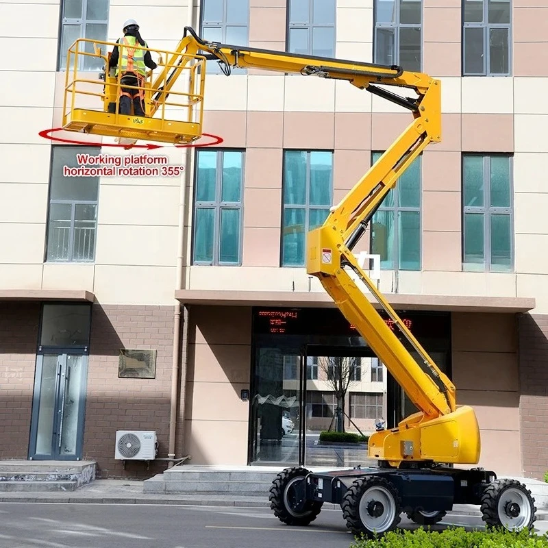 6-18m Crawler Spider Articulated Boom Aerial Work Platform Crawler Chassis with Automatic Leveling Function