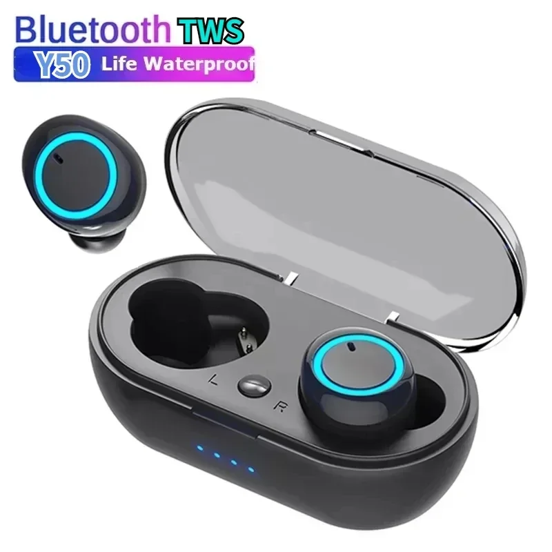 Y50 tws fones de ouvido bluetooth sem fio ipx7 à prova dwaterproof água graves profundos verdadeiro sem fio estéreo esporte