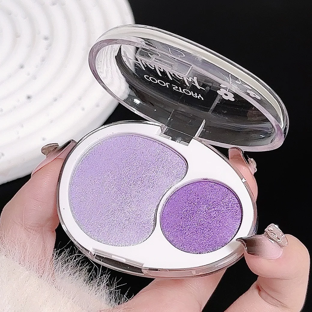 Tweekleurige markeerstift Romige aardappelpuree Diamantpoeder Lichaamsmarkeerstift Gezichtscontouren Glitterafwerking Poedermarkering