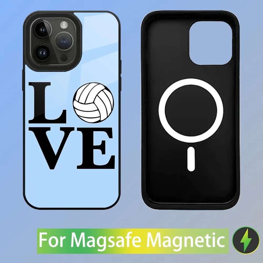 Sport Beach Volleyball Phone Case For iPhone 15,14,13,12,11,Plus,Pro,Max Mini Magsafe Magnetic Wireless Charging